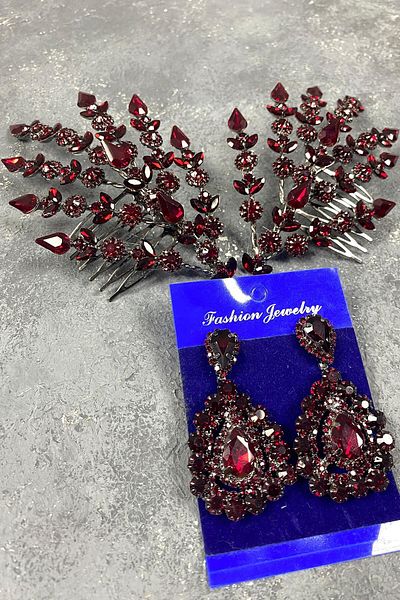 Hobigram Accesoriu de păr Helenist pentru mireasă și cercei cu pietre pentru cele mai frumoase mirese – Coroană – Coroană