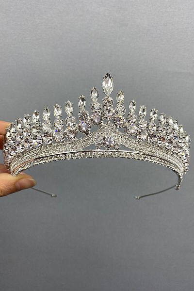 Hobigram Coroană și cercei Anteras Bridal Henna pentru cele mai frumoase mirese – Coroană, piatră de cristal, model elegant, coroană de mireasă –