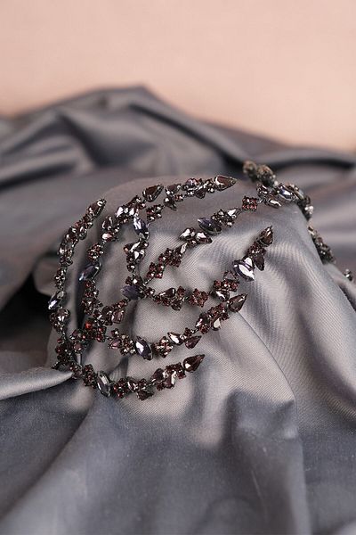 Hobigram Accesoriu de păr Helen Bridal cu două fețe pentru cele mai frumoase mirese – Coroană, piatră de cristal, model elegant – Coroană – T