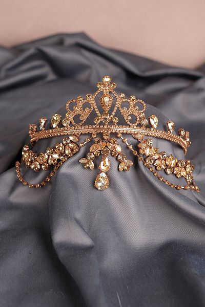 Hobigram Hurrem Fringed Frontlet Bridal Henna Crown for the Most Beautiful Brides – Crown – Crown