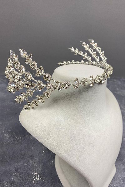 Hobigram Coroana de mireasa Henna Helenist cu doua fata pentru cei mai frumoși mirese - Coroana, piatra de cristal, model elegant, coroana de mireasa