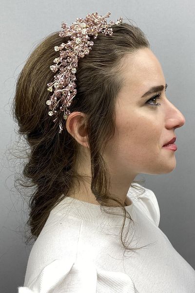 Hobigram Salmon Rastaban Crystal Stone Henna and Bridal Crown for the Most Beautiful Brides – Crown, Crystal Stone, Stylish Model
