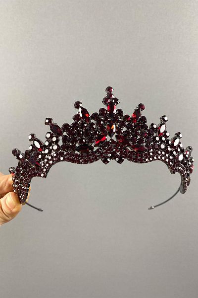 Hobigram Coroana de mireasa Henna cu piatra Tokyo pentru cele mai frumoase mirese – Coroana, cu piatra de cristal, model elegant, coroana de mireasa – Coroana –