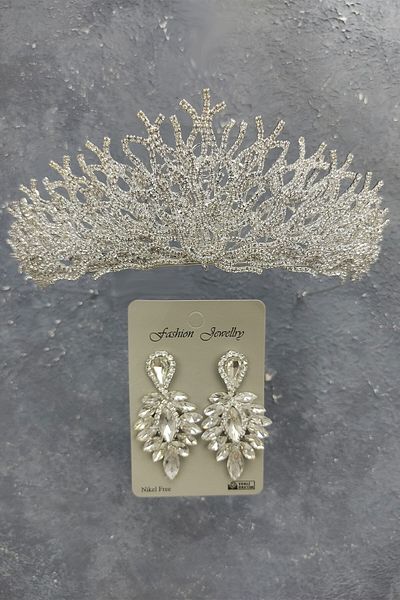 Hobigram Model Canis Tiara de mireasa si cercei cu piatra pentru cele mai frumoase mirese – Coroana, Crystal Stone, Model elegant – Coroana