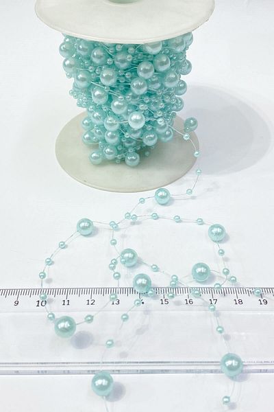 Hobigram Beads Assortment Blue Misina Ribbon Pearl 10 Mt – Beads, Stylish Design, Women's Accessory – Beads – B