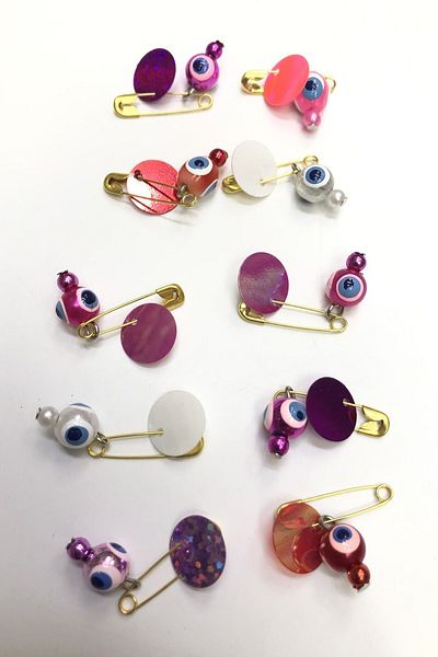 Hobigram Bead Assortment Colorful Sequin Evil Eye Bead with Hook Needle – Bead, Stylish Design, Women's Accessory