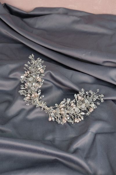 Hobigram Accesoriu de păr de mireasă cu mărgele de cristal și perle Berra pentru cele mai frumoase mirese – Coroană, cu pietre de cristal – Coroană –