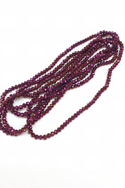 Hobigram Beads Assortment Purple Plated Crystal Beads 6 mm – Beads, Stylish Design, Women's Accessory – Beads –