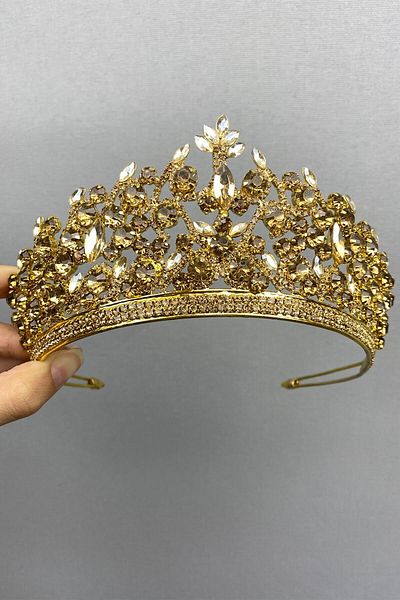 Hobigram Cea mai frumoasa mireasa colora miere Pegasus Model Bridal Henna Crown – Coroana, Crystal Stone, Model elegant – Coroana – T