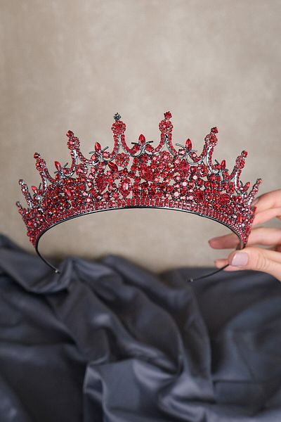 Hobigram Leonis Princess Model Bridal Henna Crown pentru cele mai frumoase mirese – Coroană, Crystal Stone, Model elegant, Tiara de mireasă
