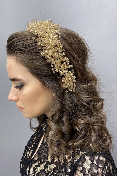 Hobigram Henna și coroană de mireasă cu cristal de piatră Pollux pentru cele mai frumoase mirese – Coroană, cu piatră de cristal, model elegant – Coroană –