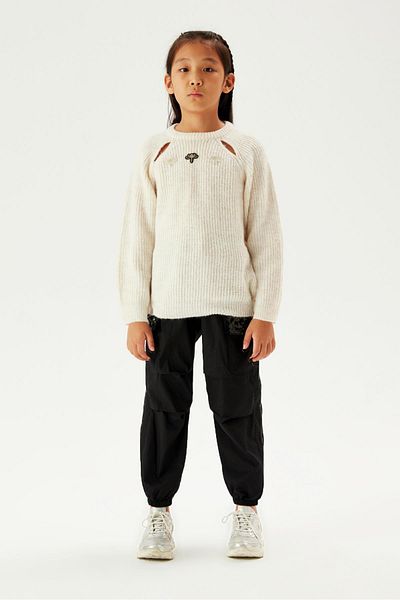 Tyess Girl's Ecru Sweater 23FW0TJ4427