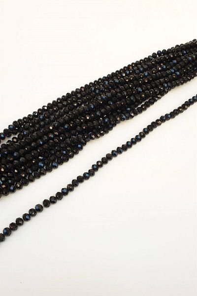 Hobigram Sortiment de mărgele Mărgele de cristal placate cu negru 8 mm – Mărgele, Design elegant, Accesoriu pentru femei – Mărgele