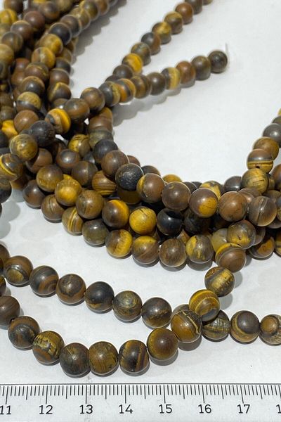 Hobigram Χάντρες Ποικιλία Ματ Tiger Eye Χάντρες από φυσική πέτρα 8 mm – Χάντρες, Κομψό Σχέδιο, Γυναικείο Αξεσουάρ – Bonc