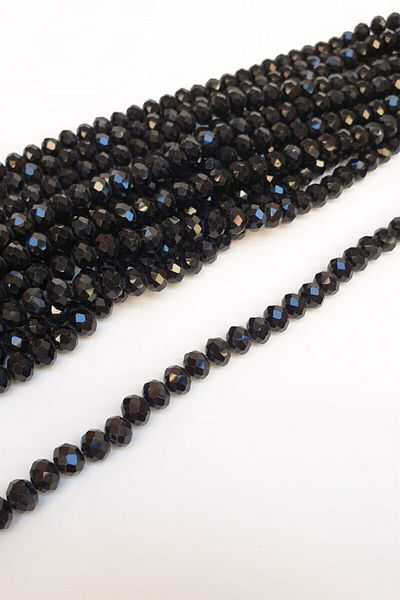 Hobigram Sortiment de mărgele Mărgele de cristal placate cu negru 8 mm – Mărgele, Design elegant, Accesoriu pentru femei – Mărgele