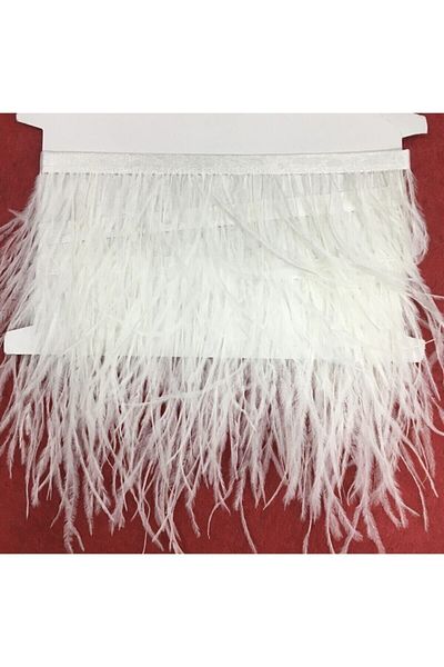 Hobigram Decorative Stripe White Ostrich Feather – Special Design, Accessory, Quality Production, Eye-Catching Style – Dek