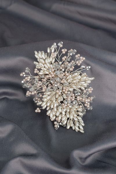 Hobigram Accesoriu pentru păr și turban cu perle pentru cele mai frumoase mirese – Coroană, piatră de cristal, model elegant, tiara de mireasă –