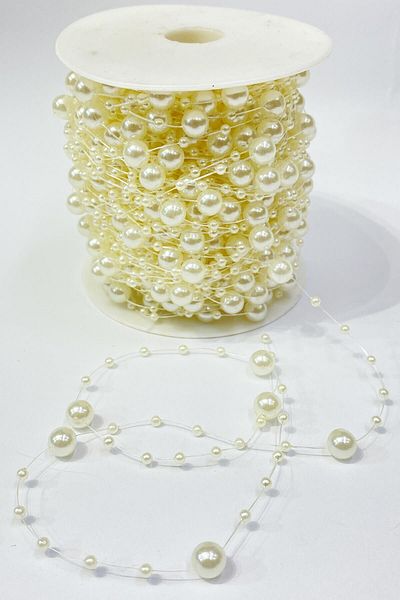 Hobigram Beads Assortment Cream Misinali Stripe Pearl 10 Mt – Beads, Stylish Design, Women's Accessory – Beads – B