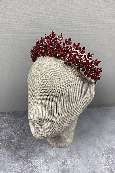 Hobigram Coroana de mireasa Henna cu margele Asleny pentru cele mai frumoase mirese – Coroana, cu piatra de cristal, model elegant, coroana de mireasa – Ta