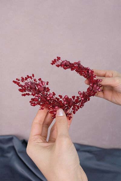 Hobigram Accesoriu pentru păr de mireasă cu mărgele de cristal și perle pentru cele mai frumoase mirese – coroană, cu pietre de cristal, model elegant – T