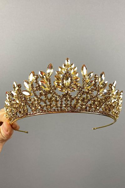 Hobigram Danver Stone Bridal Henna Crown – Crown, Crystal Stone, Stylish Model, Bridal Crown, Hair Accessory – Crown – Crown