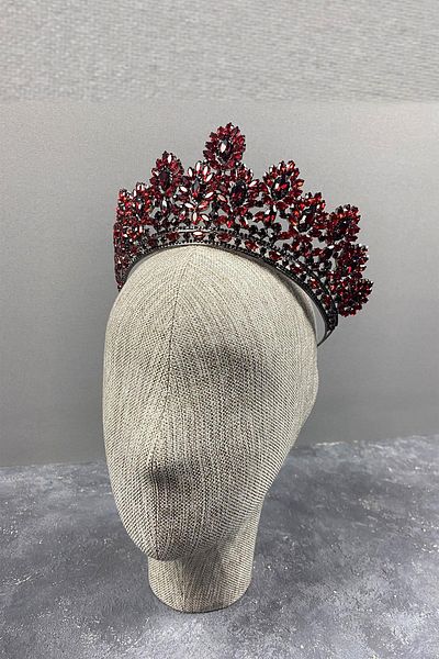 Hobigram Godiva High Stone Bridal Henna Crown pentru cele mai frumoase mirese – Coroană, Crystal Stone, Model elegant, Tiara de mireasă