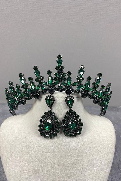 Hobigram Σετ σκουλαρίκια νύφης Henna Crown και Shuttle για τις πιο όμορφες νύφες