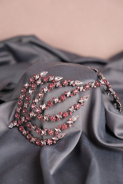 Hobigram Accesoriu de păr Helen Bridal cu două fețe pentru cele mai frumoase mirese – Coroană, piatră de cristal, model elegant – Coroană – T