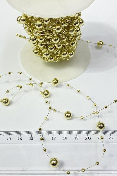 Hobigram Χάντρες Ποικιλία Gold Laced Ribbon Pearl 10 Mt – Χάντρες, Κομψό Σχέδιο, Γυναικείο Αξεσουάρ – Χάντρες – Β