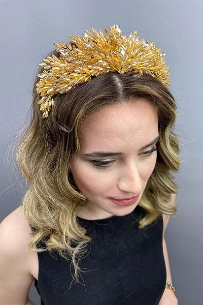 Hobigram Miere de primăvară Mireasa și coroana Henna pentru cele mai frumoase mirese – Coroană, piatră de cristal, model elegant, coroană de mireasă
