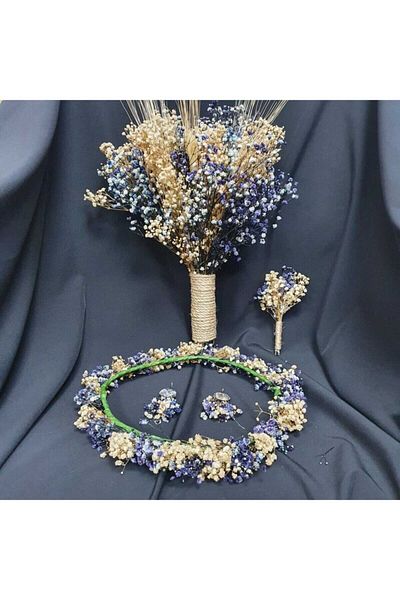Hobigram Bridal Accessory Bridal Flower Set – Special Design, Accessory, Quality Production, Eye-Catching Style – Bride