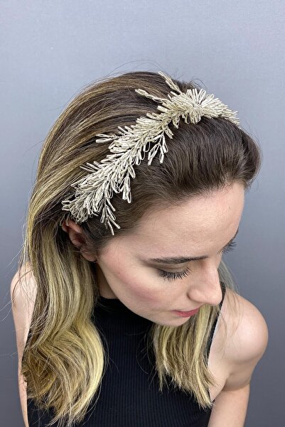 Hobigram Bridal Accessory Light Grey Halex Beaded Bridal Hair Accessory – Other Hair Accessories, Stylish Design –