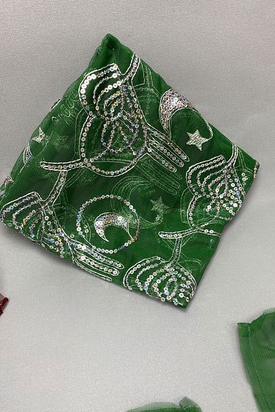 Hobigram Bridal Accessory Glittered Bridal Face Cover and Groom Cover Jewelry Ribbon – Bridal Accessory – Gel