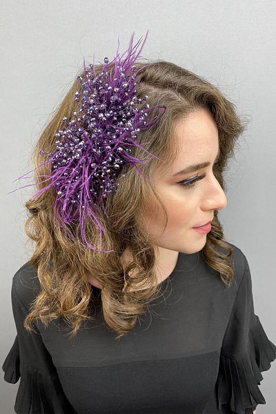 Hobigram Hair Accessory Crystal Beaded and Feather Hair Accessory – Other Hair Accessories, Stylish Design – Other