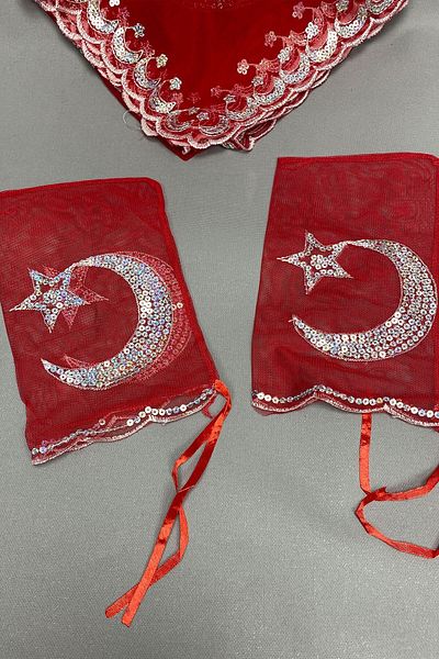 Hobigram Bridal Accessory Moon Star Sequin Groom Cover Set – Bridal Accessory, Stylish Design, Women's Accessory