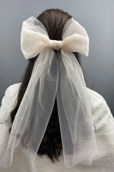 Hobigram Bridal Accessory Simple Bow Buckle Hair Accessory – Bridal Accessory, Stylish Design, Women's Accessory