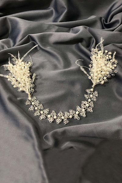 Hobigram Bridal Accessory Cream Feather Helen Model Hair Accessory – Bridal Accessory, Stylish Design, Women's Accessory