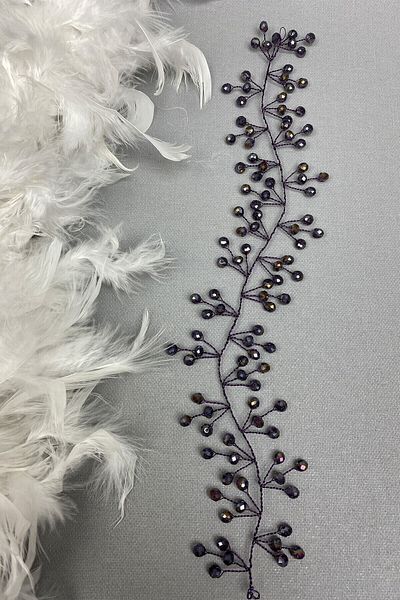 Hobigram Hair Accessory Plum Vella Beaded Bridal Crown Hair Accessory – Other Hair Accessories, Stylish Design