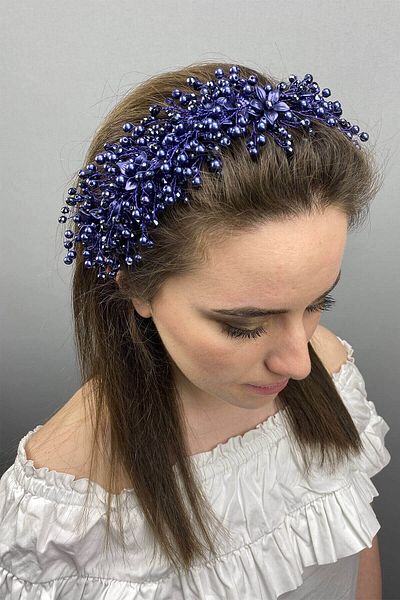 Hobigram Bridal Accessory Navy Blue Hira Model Bridal Hair Accessory – Bridal Accessory, Stylish Design – Bridal Accessory