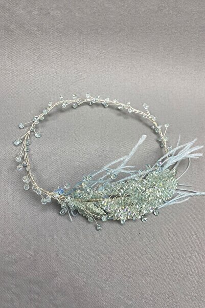 Hobigram Hair Accessory Fliyz Feathered Crystal Bridal Hair and Turban Accessory – Other Hair Accessories – Other