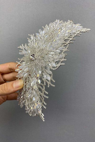 Hobigram Bridal Accessory Ella Crystal Beaded Bridal Crown – Bridal Accessory, Stylish Design, Women's Accessory