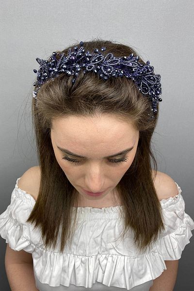 Hobigram Hair Accessory Women's Navy Blue Bridal Hair Accessory – Other Hair Accessories, Stylish Design – Other Hair