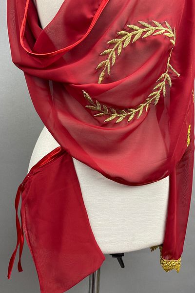Hobigram Bridal Accessory Embroidered Shawl Veil – Bridal Accessory, Stylish Design, Women's Accessory – Gel