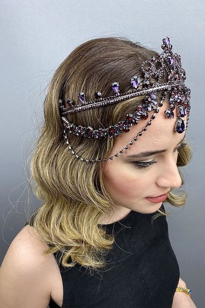 Hobigram Bridal Accessory Hurrem Bridal Henna Crown – Special Design, Accessory, Quality Production, Eye-Catching Style –