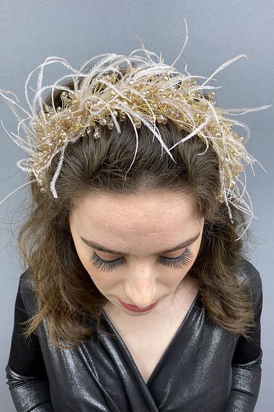 Hobigram Bridal Accessory Yellow Capella Hair and Turban Accessory – Other Hair Accessories, Stylish Design – Other