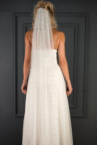 Hobigram Bridal Accessory Off White Pearl Bridal Veil – Bridal Accessory, Stylish Design, Women's Accessory – g