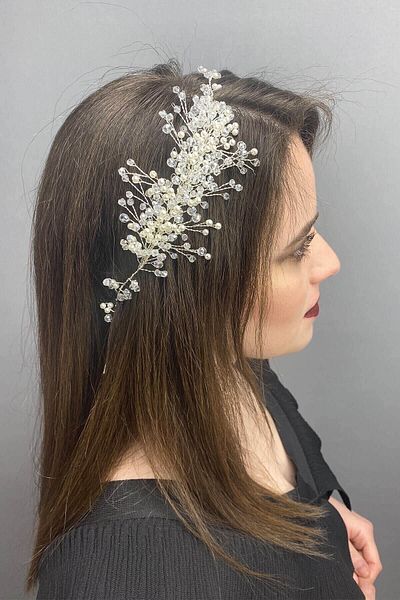 Hobigram Bridal Accessory Cream Deren Bridal Crown and Hair Accessory – Other Hair Accessories, Stylish Design – Other
