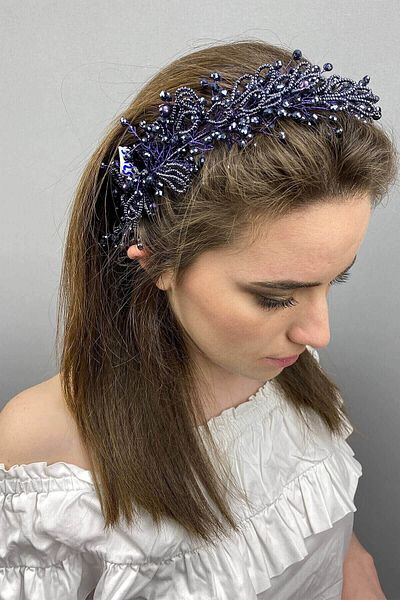 Hobigram Hair Accessory Women's Navy Blue Bridal Hair Accessory – Other Hair Accessories, Stylish Design – Other Hair