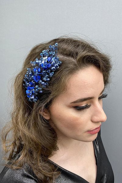 Hobigram Bridal Accessory Blue Vega Hair and Turban Accessory – Other Hair Accessories, Stylish Design – Other Hair