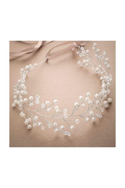 Hobigram Bridal Accessory Bridal Hair Accessory Pearl Crown – Bridal Accessory, Stylish Design, Women's Accessory – Ge